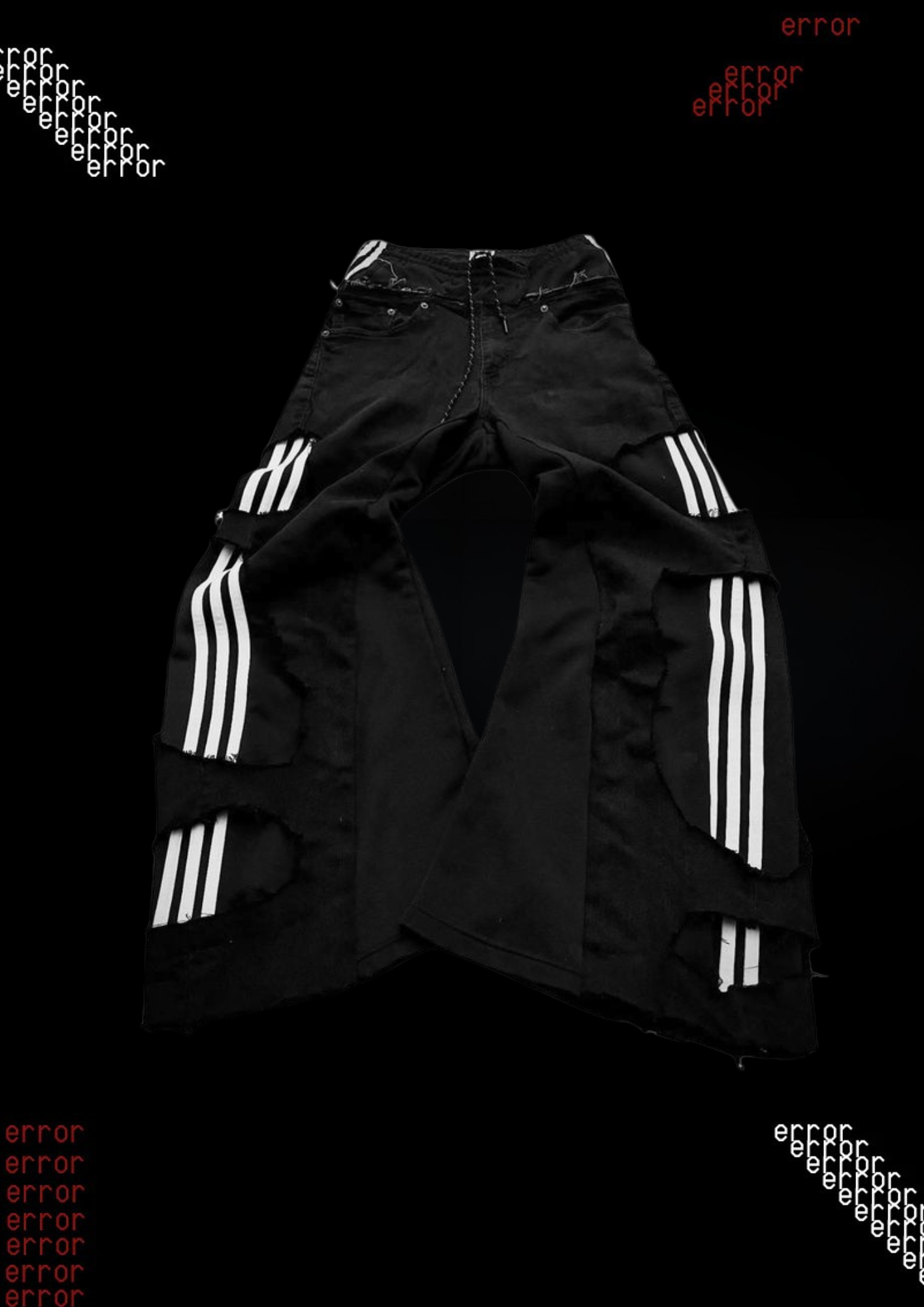 'MULTISTRIPED' FLARED JEANS