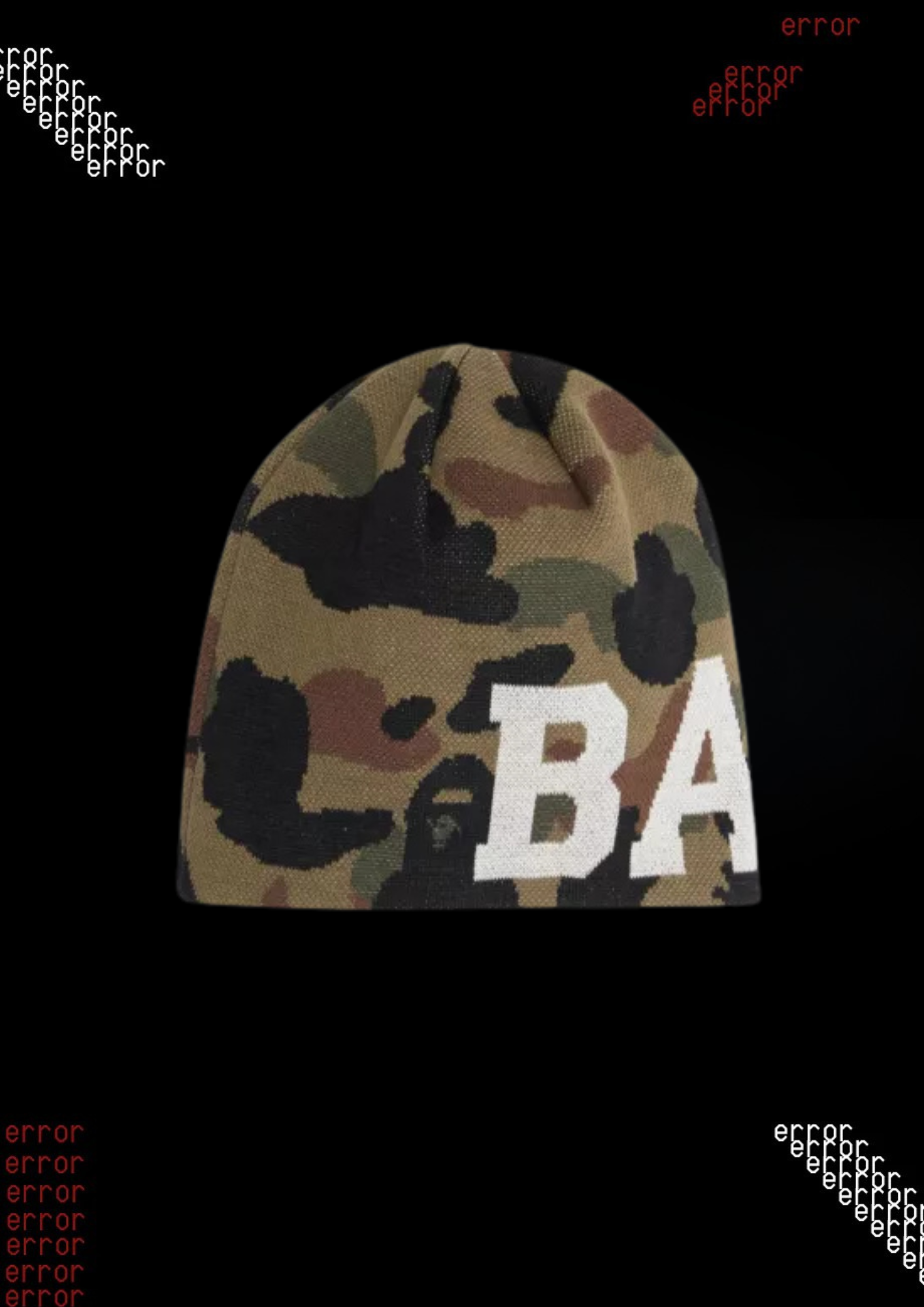 'BAPE' CAMO BEANIE