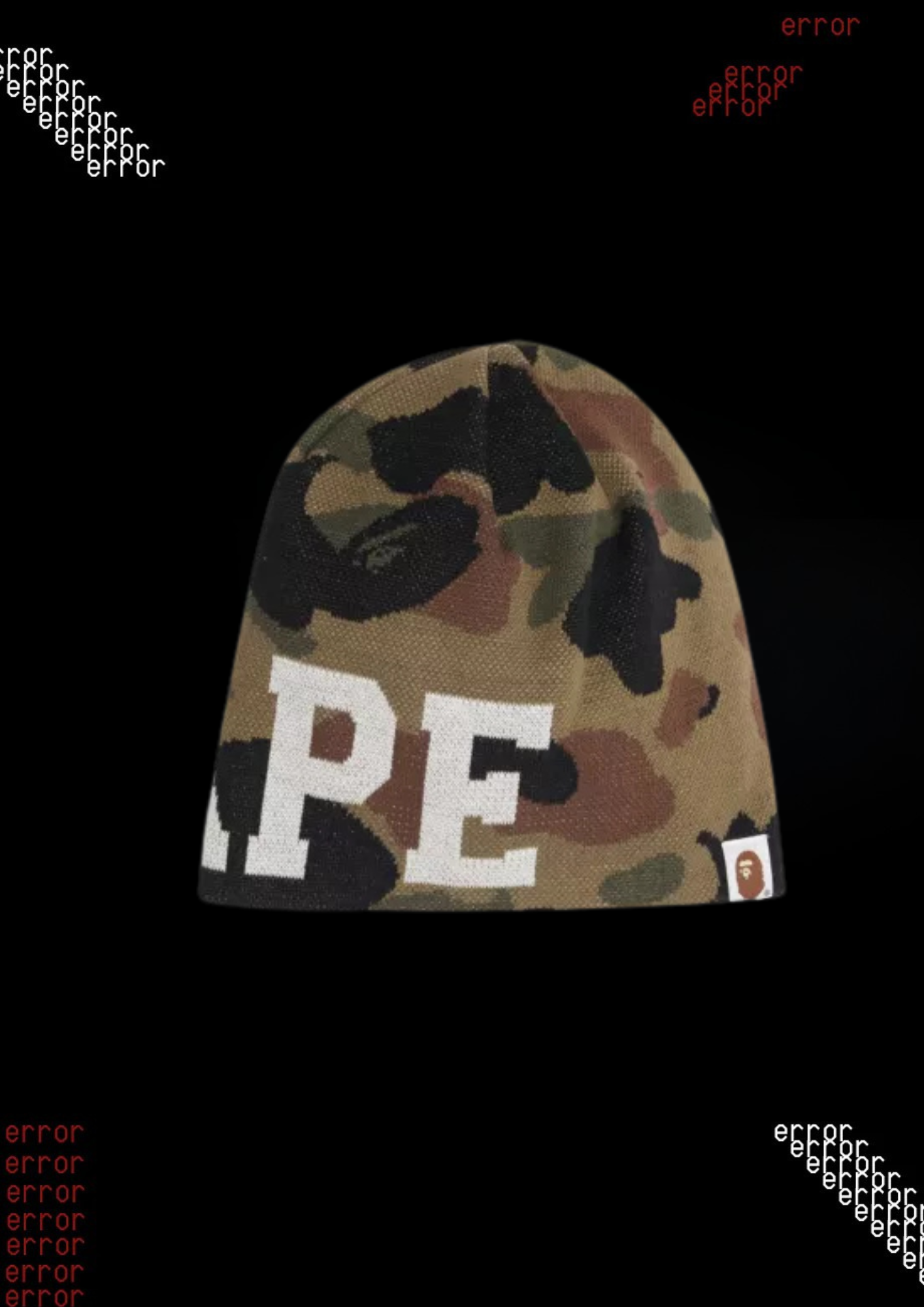 'BAPE' CAMO BEANIE