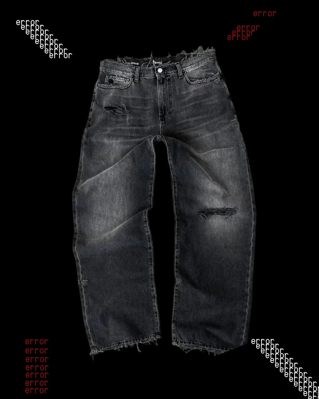 'DISTRESSED' BAGGY JEANS