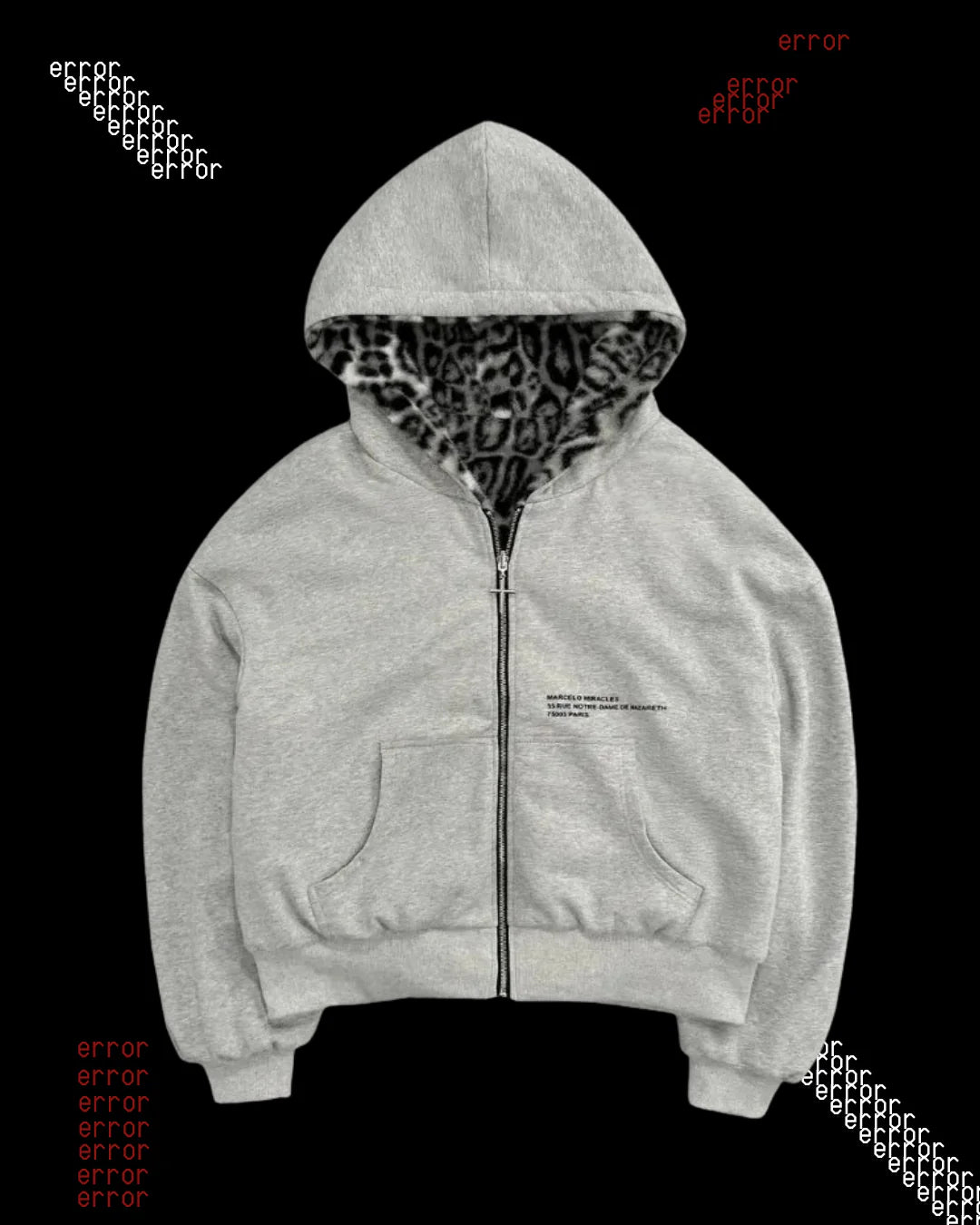 'SN0WLE0PARD' REVERSIBLE HOODIE